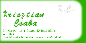 krisztian csaba business card